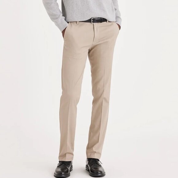 Dockers Chino Dress Pants Trousers Tan beige easy khaki slim Fit pant 36/30 - Picture 1 of 14